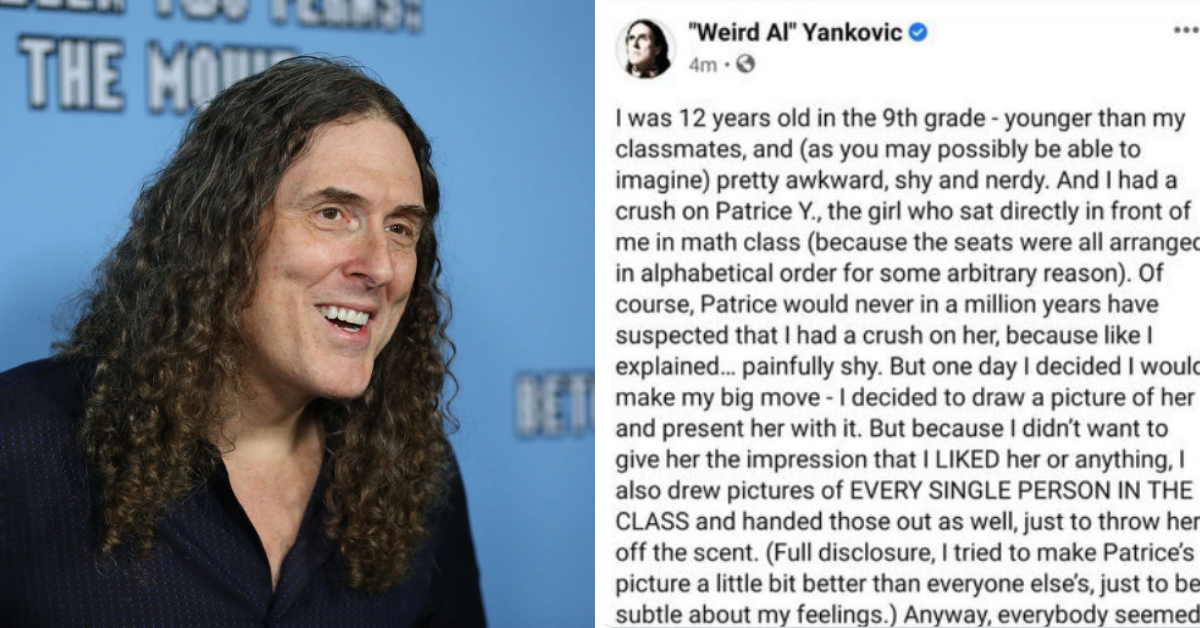 Weird Al Yankovic Reconnects With High School Crush 50 Years After Missed Connection Goalcast