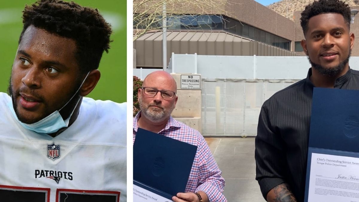 NFL: New England Patriots' Justin Herron honored by police for stopping  sexual assault in Arizona park