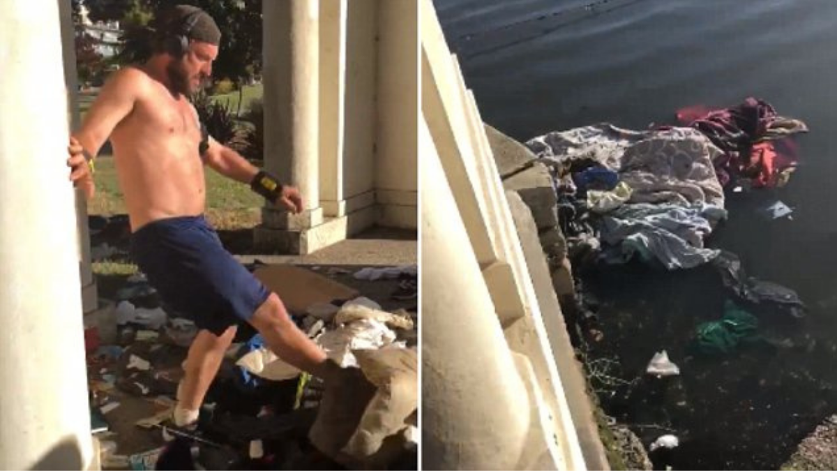 Jogger Throws Homeless Mans Stuff In Lake Community Has Best Reaction Goalcast 