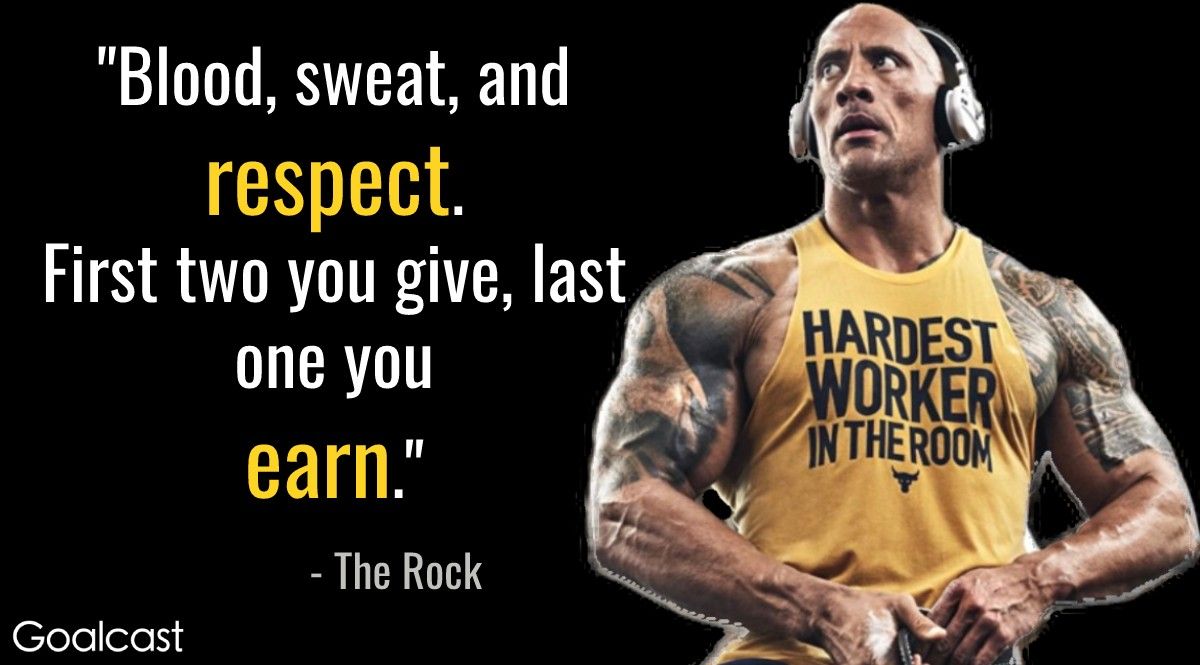 the rock working out quotes