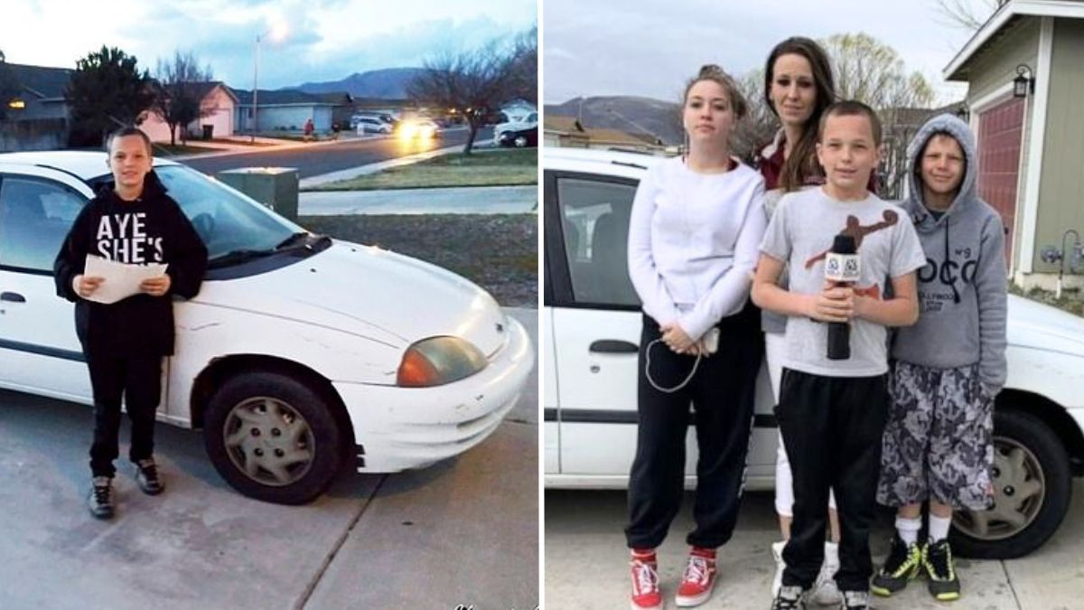 13 Year Old Works and Secretly Buys His Struggling Single Mom a Car