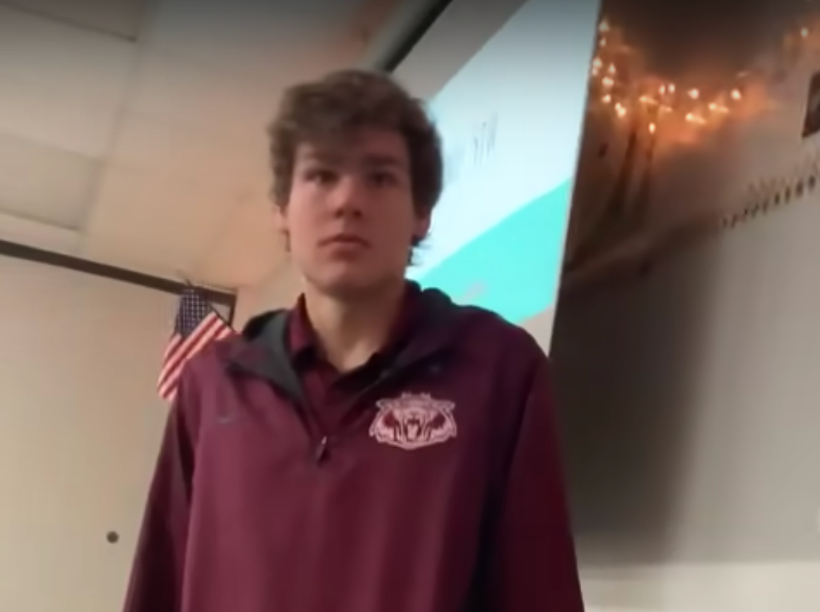 confused teen at school